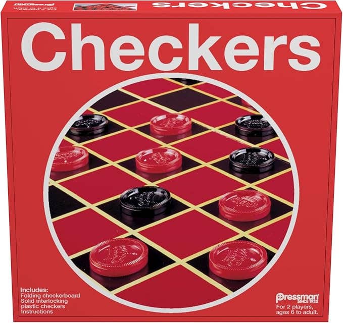 Pressman Classic Checkers – Folding Board (Red Box)