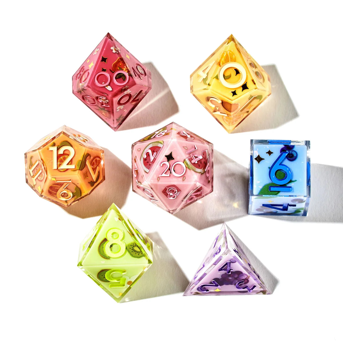 Fruit Pop 7-Piece Iconic Dice Set