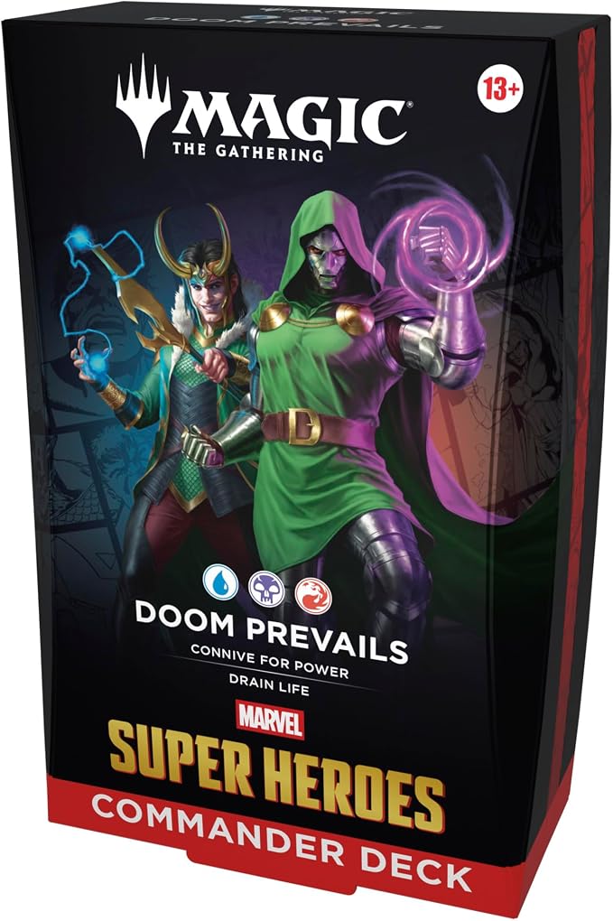 Magic: The Gathering | Marvel Super Heroes Commander Deck - Doom Prevails (100-Card Deck + Accessories)