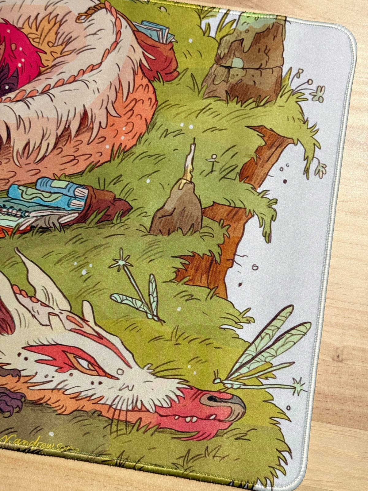 Book Dragon ~ Thought Bubble poster Desk-Mat /Playmat