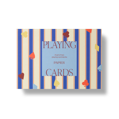 Playing Card Game, Set of 2 - Suits & Stripes