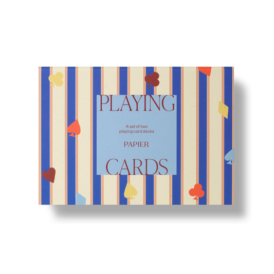 Playing Card Game, Set of 2 - Suits & Stripes