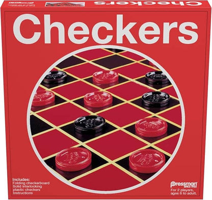 Pressman Classic Checkers – Folding Board (Red Box)