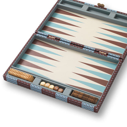 Backgammon Game Set - Polka Patchwork