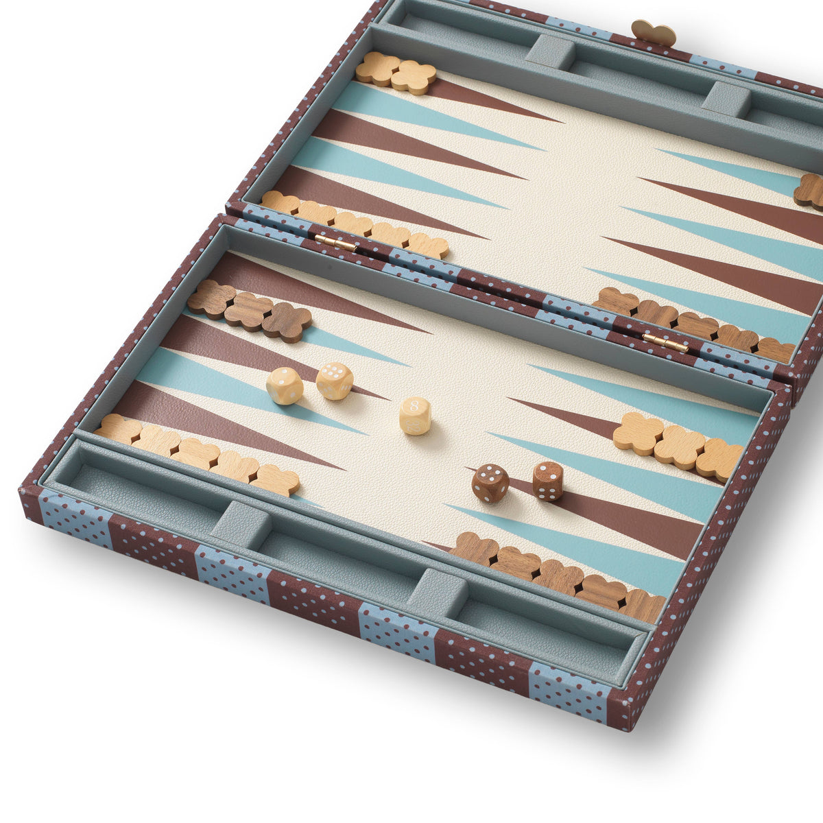 Backgammon Game Set - Polka Patchwork
