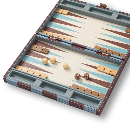 Backgammon Game Set - Polka Patchwork