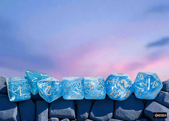 Luminary Mega-hedral Sky/silver Luminary 7-Die Set