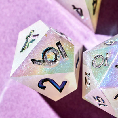 Moon Maiden 7-Piece Iridescent Dice Set