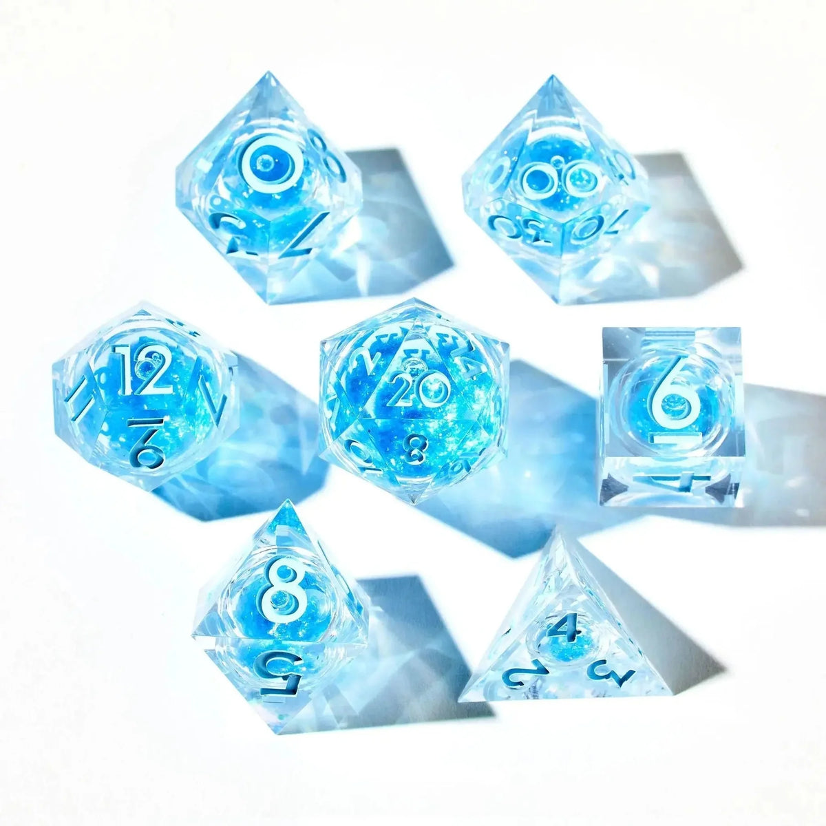 Moonwater 7-Piece Liquid Core Dice Set