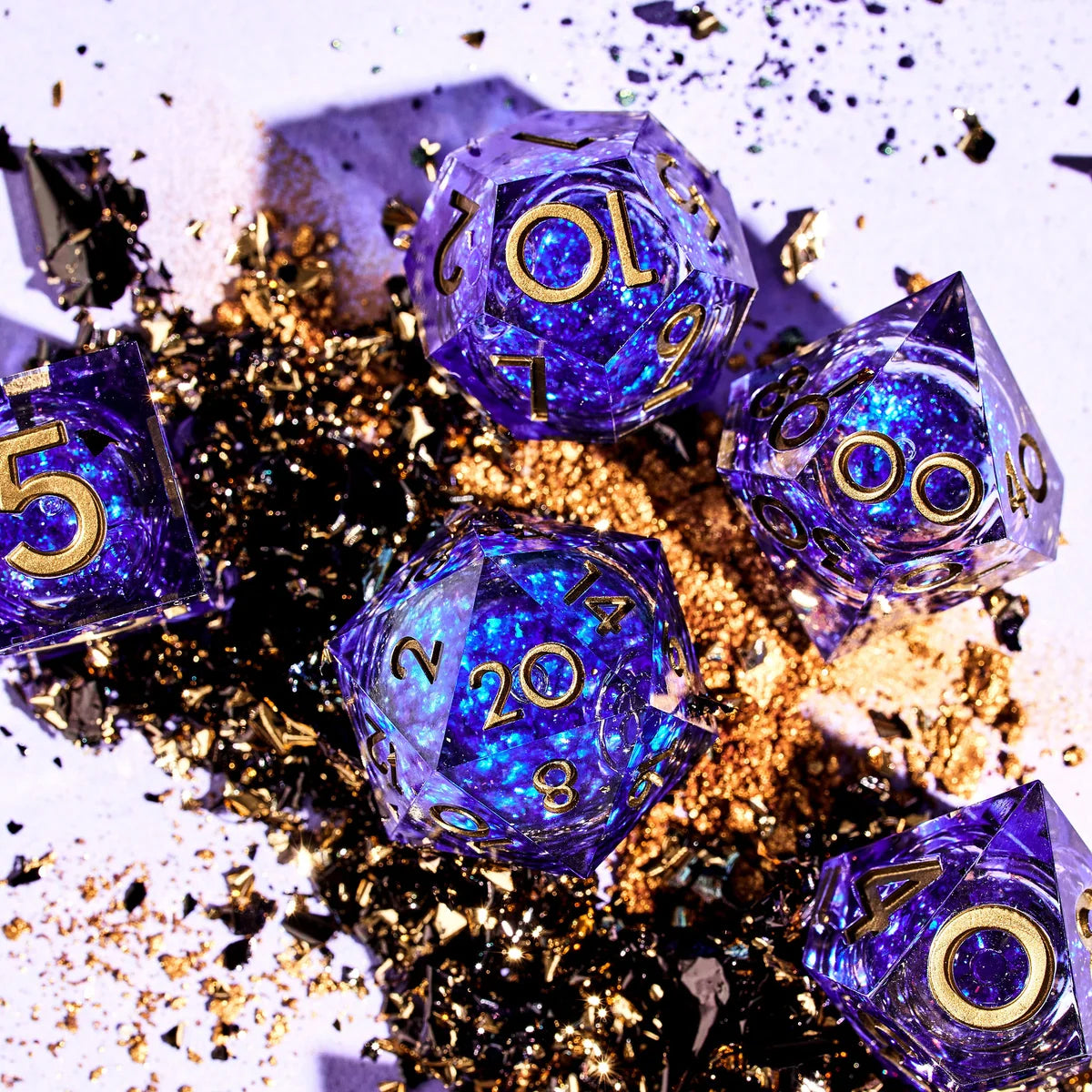 The Weave 7-Piece Liquid Core Dice Set