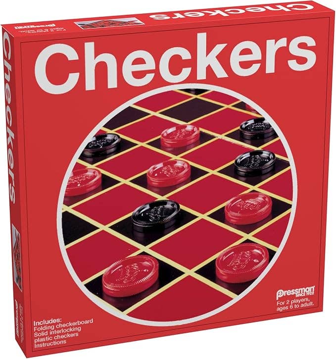 Pressman Classic Checkers – Folding Board (Red Box)