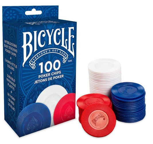 Bicycle 2-Gram 100 Count Plastic Poker Chips