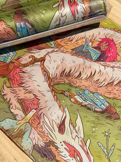 Book Dragon ~ Thought Bubble poster Desk-Mat /Playmat
