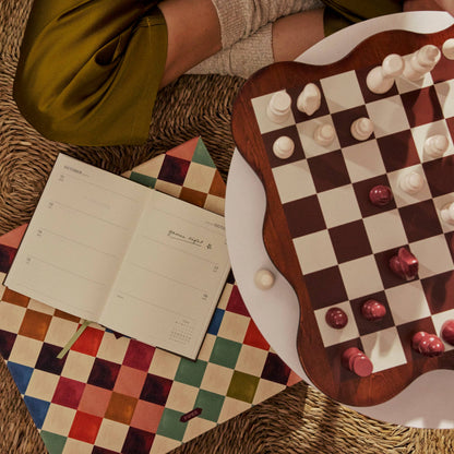 Wooden Chess Set - Midnight Mosaic